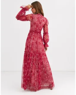 Needle and Thread Anya Embellished Gown Red Size 8 for rent on The Volte - image 3