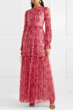 Needle and Thread Anya Embellished Gown Red Size 8 for rent on The Volte - image 4