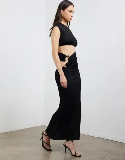 Christopher Esber Elongated Distorted Quartz Split Dress Black Size 8 for rent on The Volte - image 2