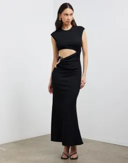 Christopher Esber Elongated Distorted Quartz Split Dress Black Size 8 for rent on The Volte - image 1