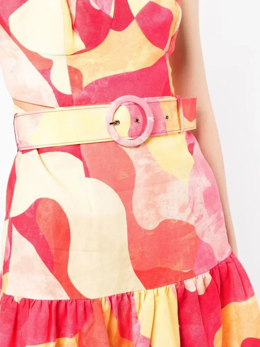 Rebecca Vallance Toretta Cut Out Mini Dress Print Size 10 for rent on The Volte - main image