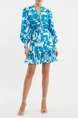 Rebecca Vallance Ibiza Mini Dress Print Size 10 for rent on The Volte - image 1