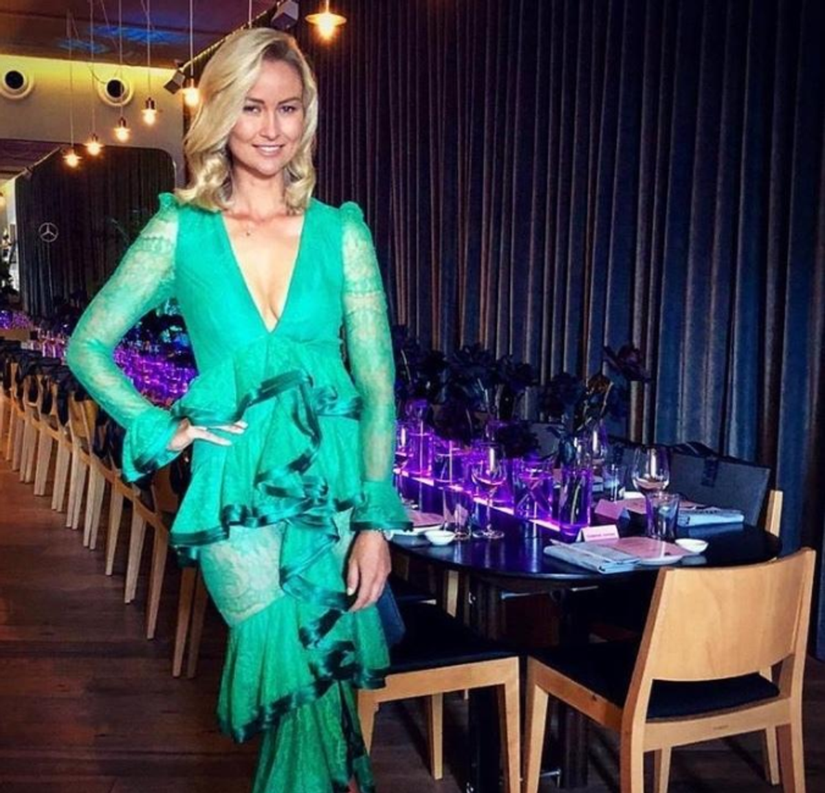 Nicola Finetti Maia Green Dress Sz 10 - Image 7