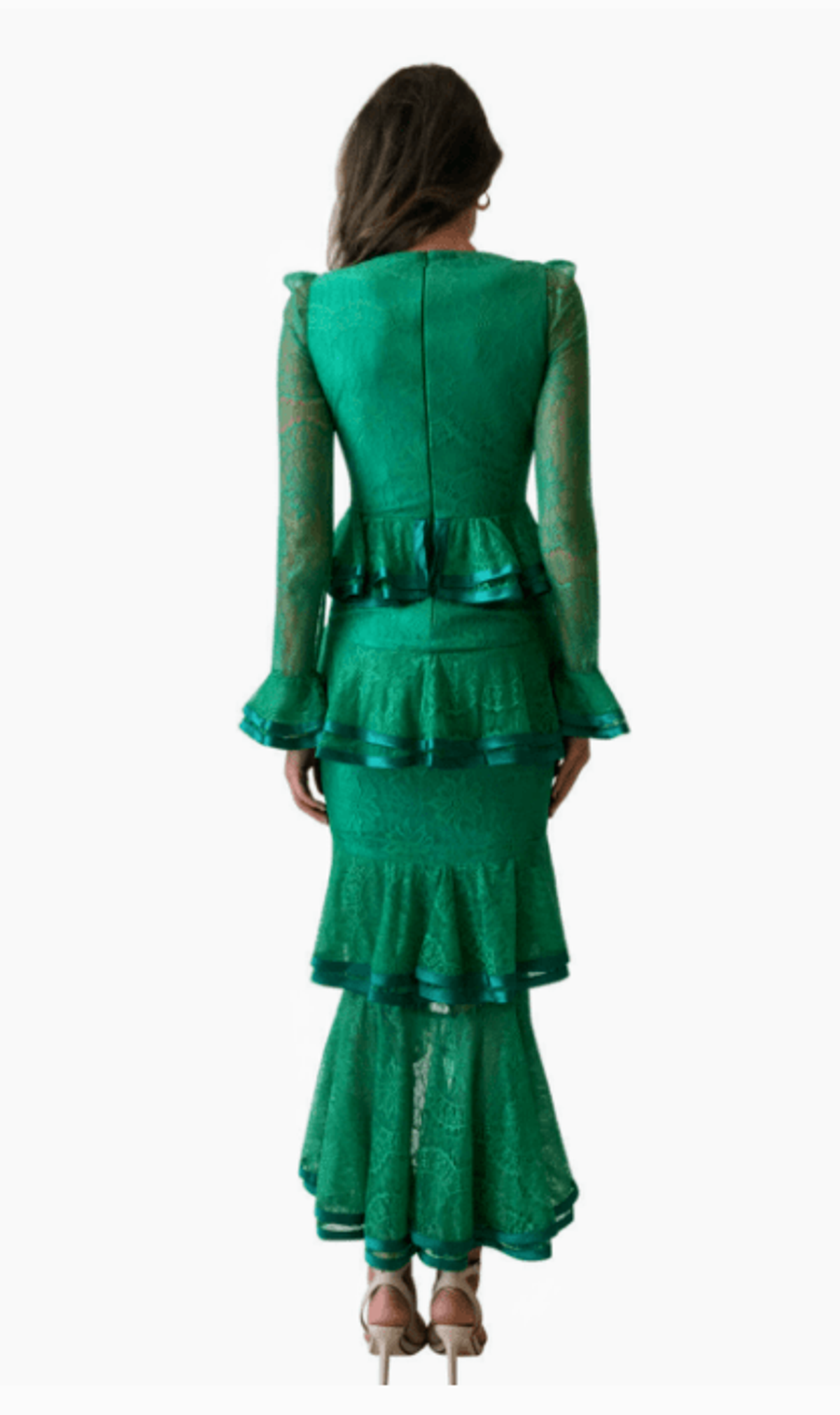 Nicola Finetti Maia Green Dress Sz 10 - Image 6