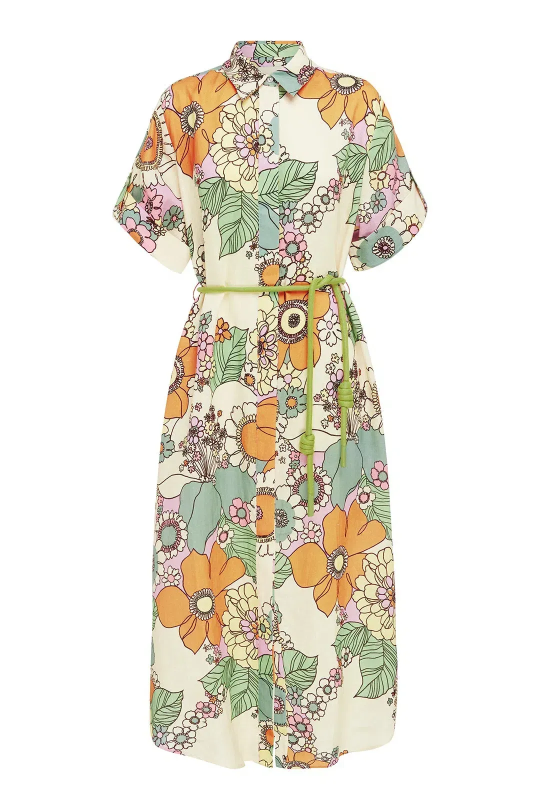 Alemais Farrah Shirtdress Cream Size AU 12 for rent on The Volte - main image