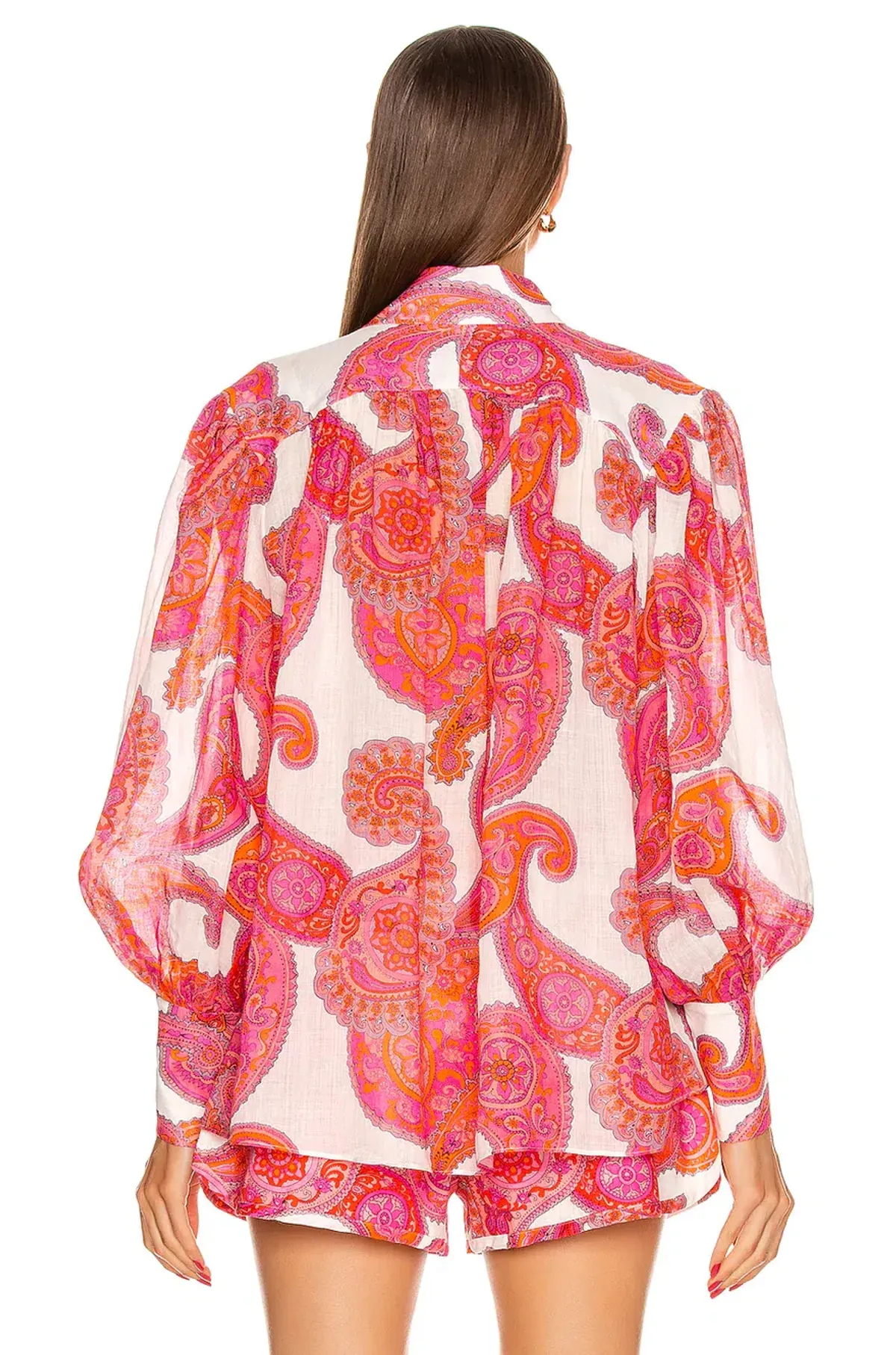Zimmermann Safari Shorts and Top Set Peggy Paisley Magenta Size AU 12 - Image 4