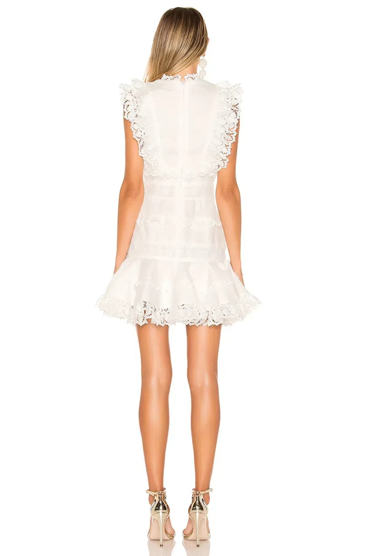 Zimmermann Wayfarer Panelled Flutter White Dress Size 1 / AU 10 - Image 2