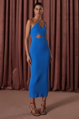 MISHA Claudette Dress Blue Size 6/XS for rent on The Volte - image 1