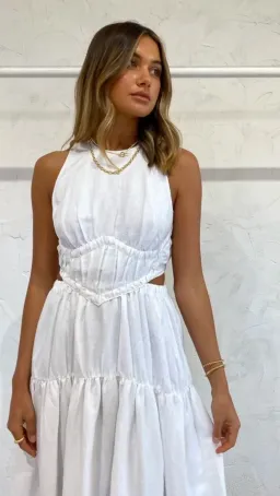 Camilla And Marc Milano Midi Dress White Size AU 6 for rent on The Volte - image 3
