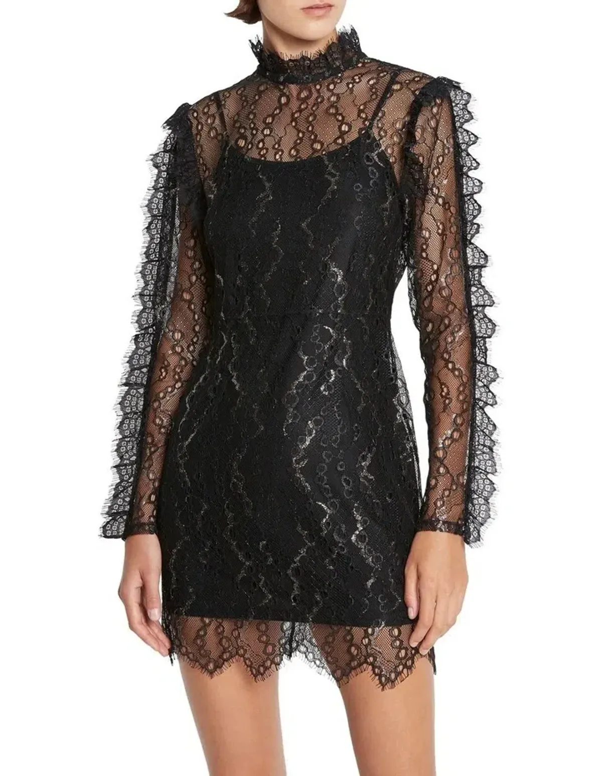 Sass & Bide Another Night Mini Dress Black Size AU 12 - Image 4