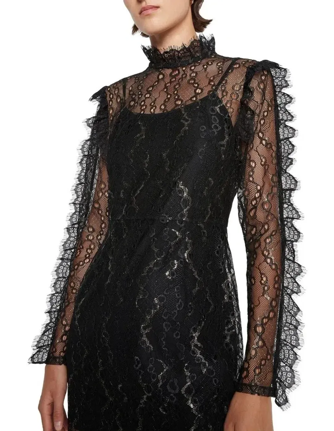 Sass & Bide Another Night Mini Dress Black Size AU 12 for rent on The Volte - main image