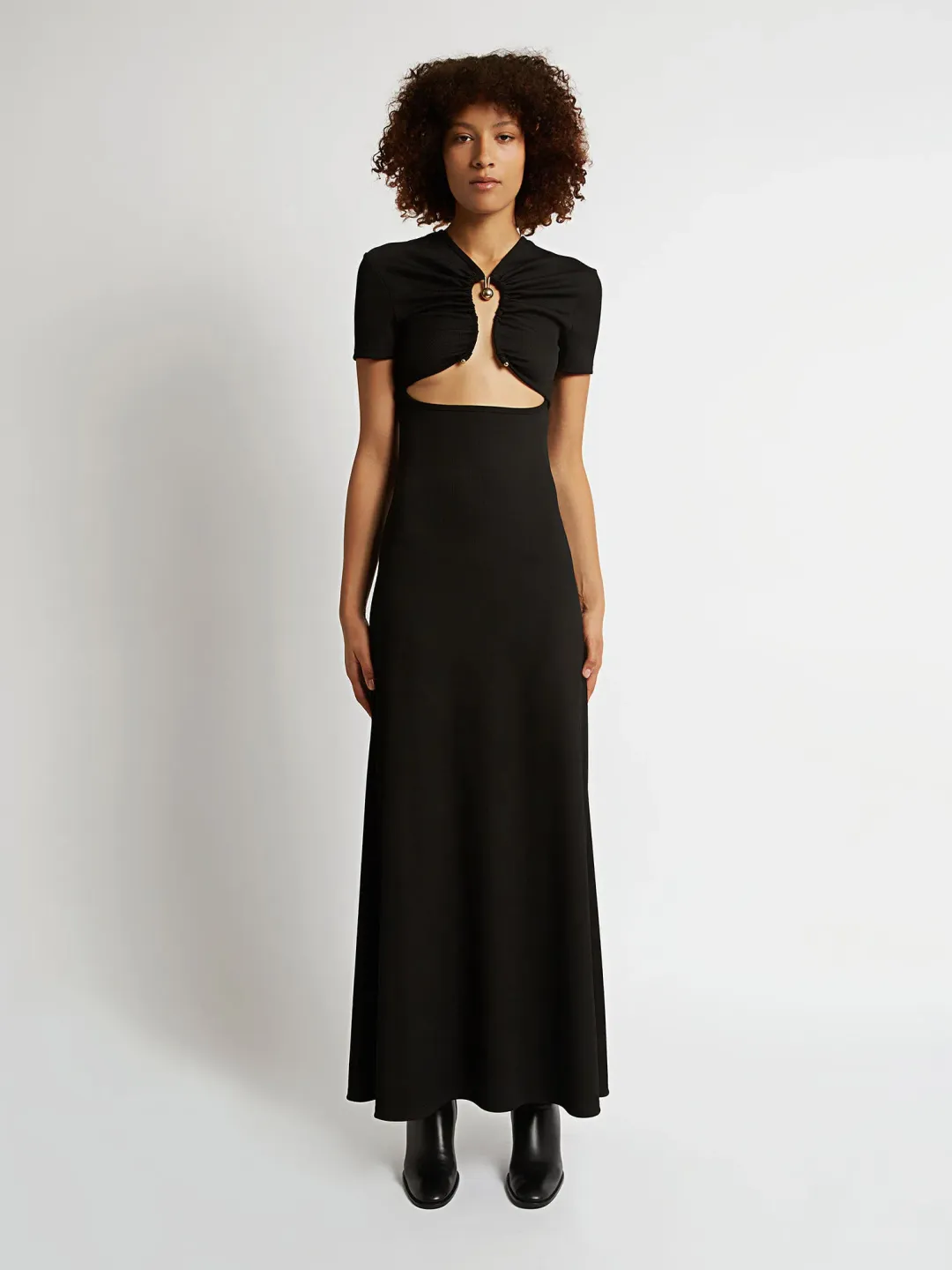 Christopher Esber Polar Orbit Tee Dress Black Size 8 / S for rent on The Volte - main image