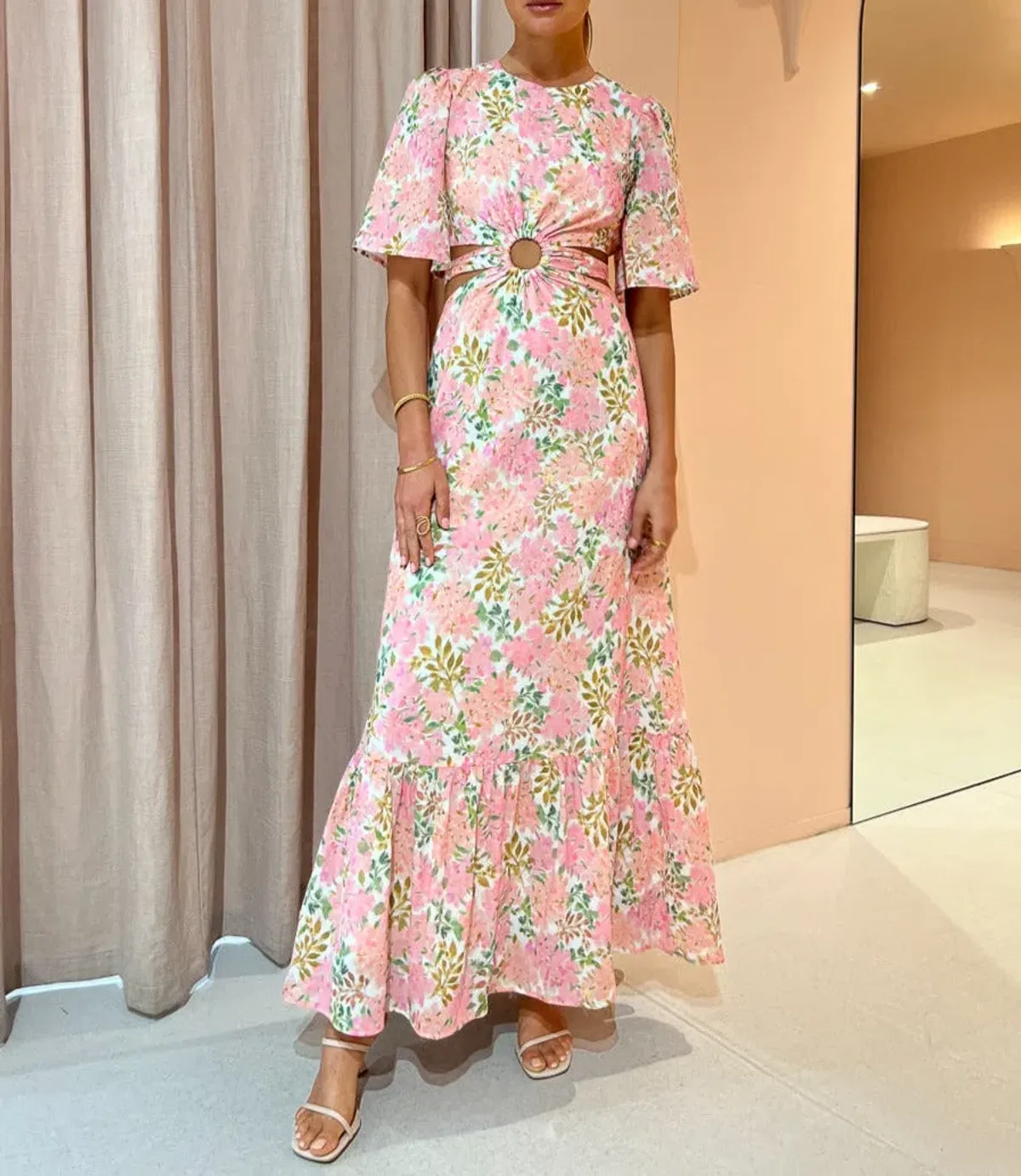Hansen & Gretel Flores Dress in Watercolour Floral Size 10 - Image 3