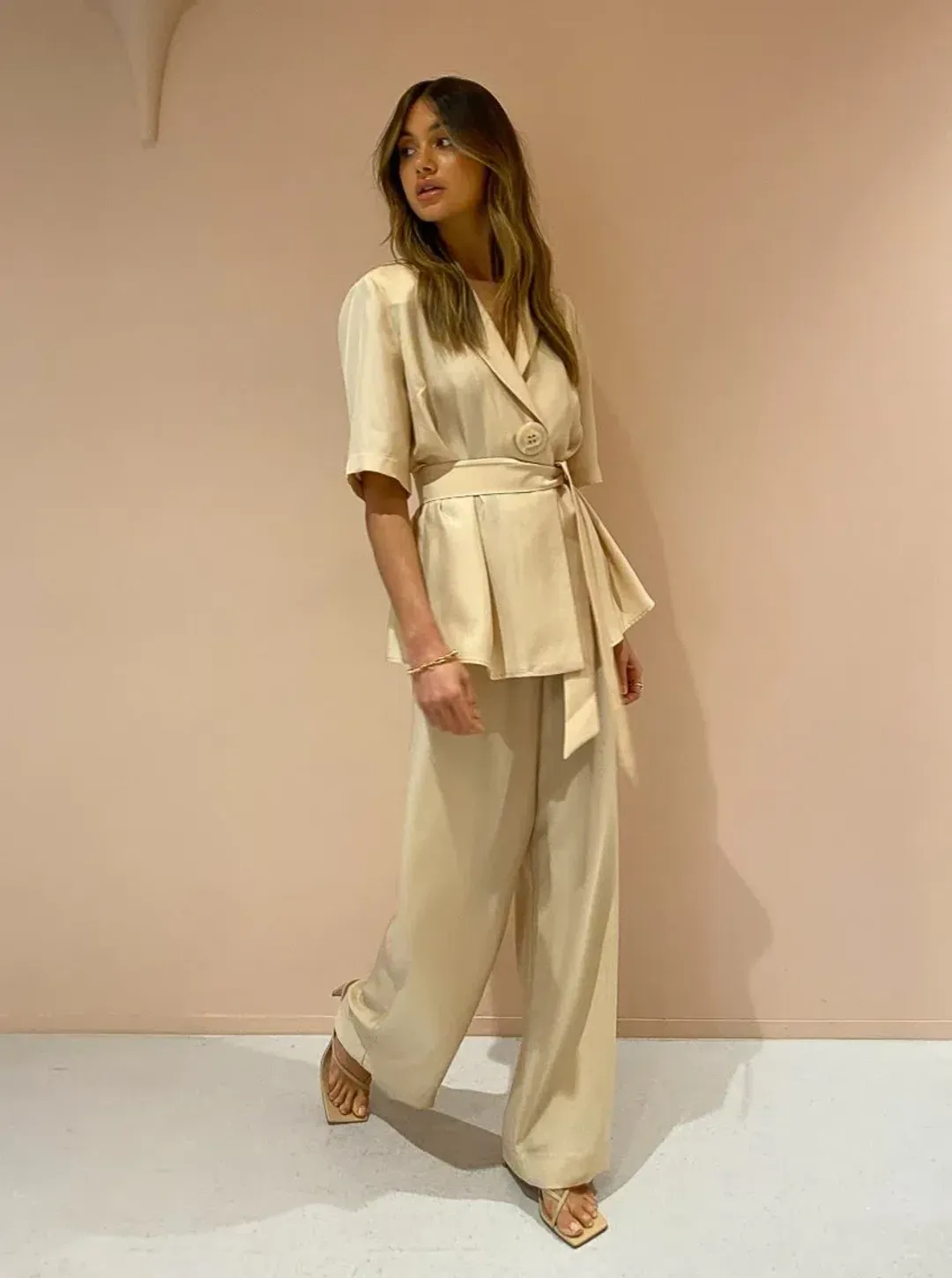 Viktoria & Woods Chorus Shirt & Pilot Pants in Wheat Size 3 / AU 12 for rent on The Volte - main image