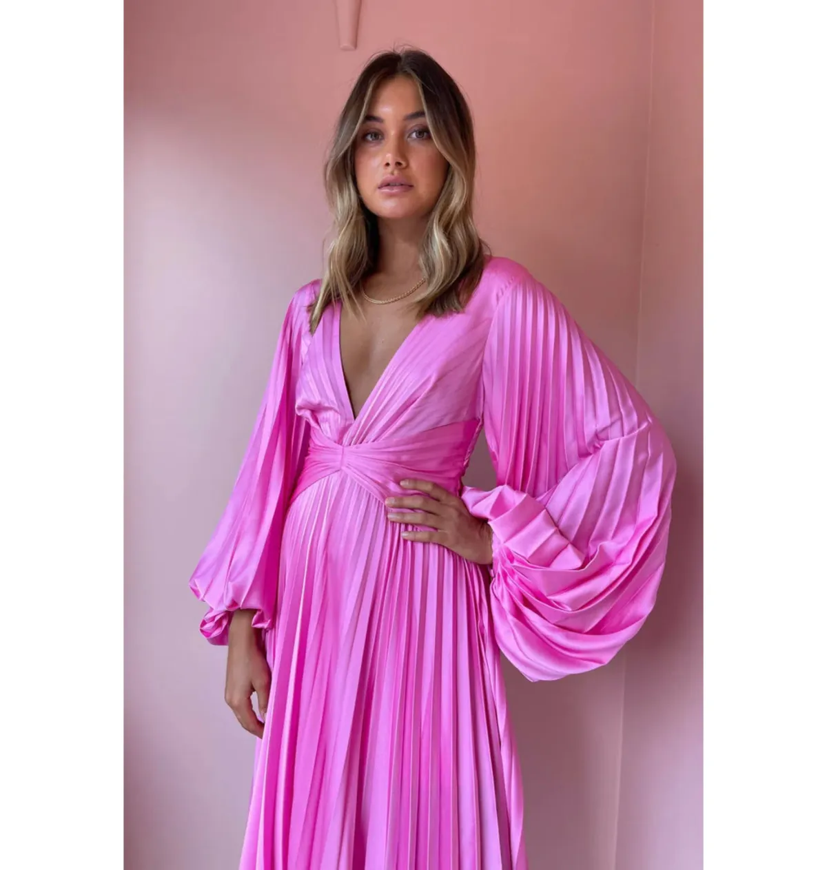 Acler Palms Dress in Confetti Pink Size AU 10 - Image 3