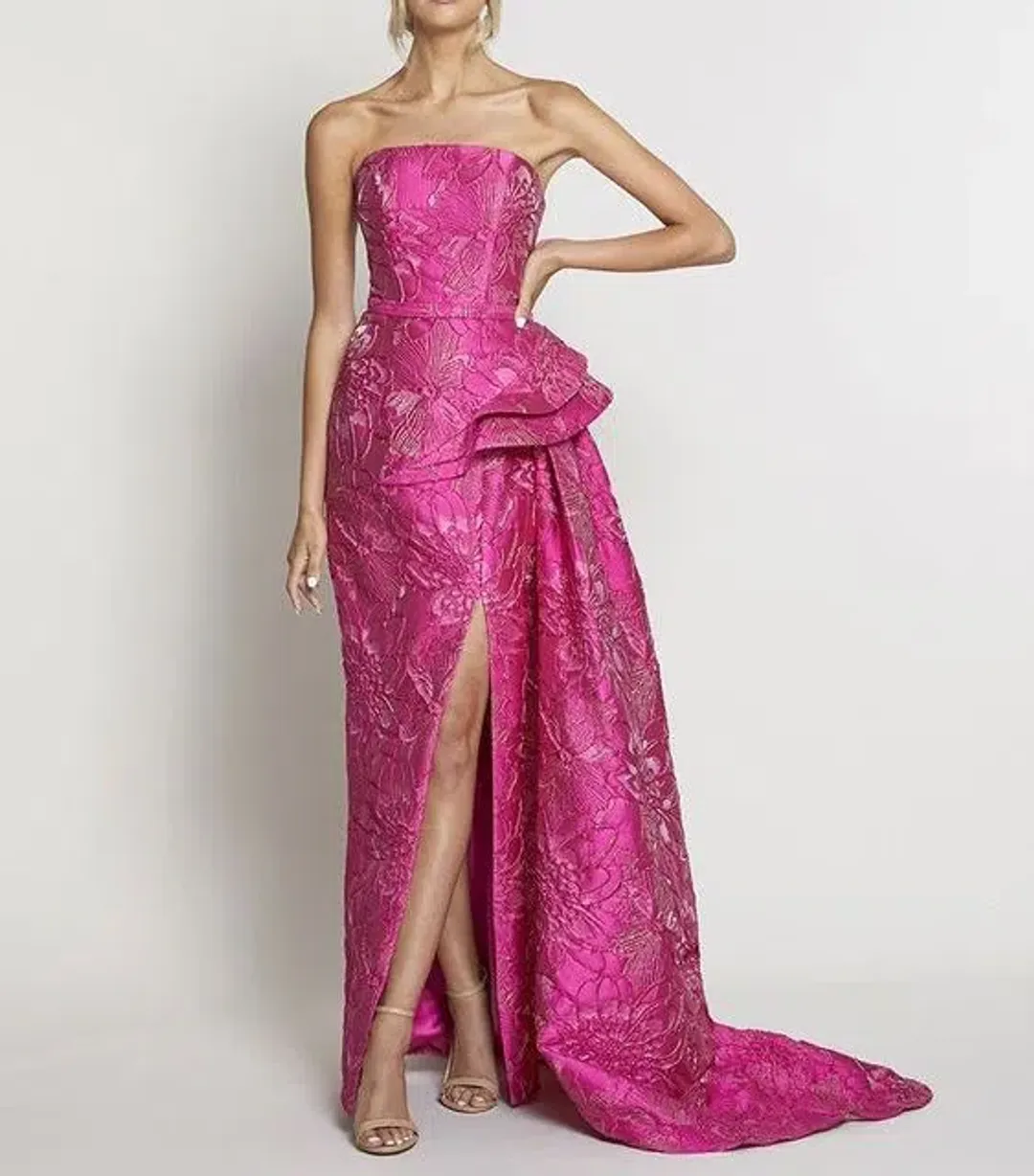 Bariano Bandeu Gown Pink Size M / Au 10 for rent on The Volte - main image