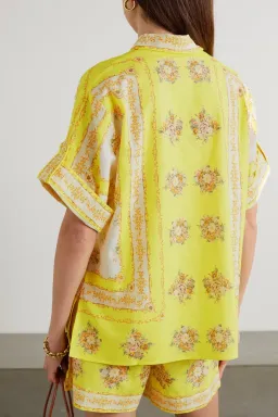 Alemais Catalina Short and Shirt Set Yellow Print Size 12 for rent on The Volte - image 2
