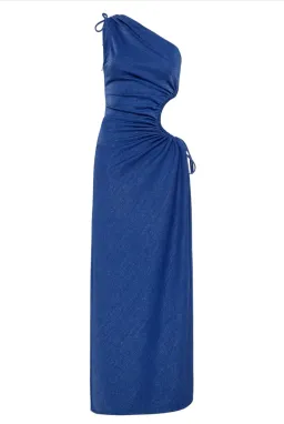 Sonya Moda Nour Cobalt Maxi Dress in Blue Shimmer Size 10 / M for rent on The Volte - image 7