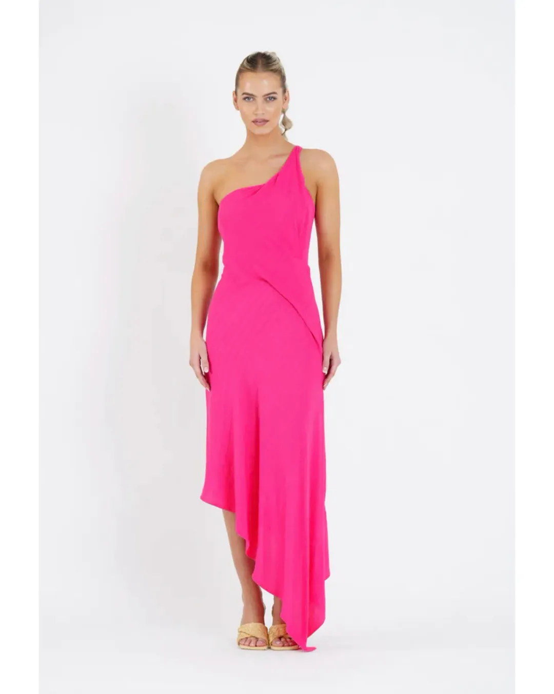 One Fell Swoop Pearl Midi Dress Pink Size AU 12 for rent on The Volte - main image