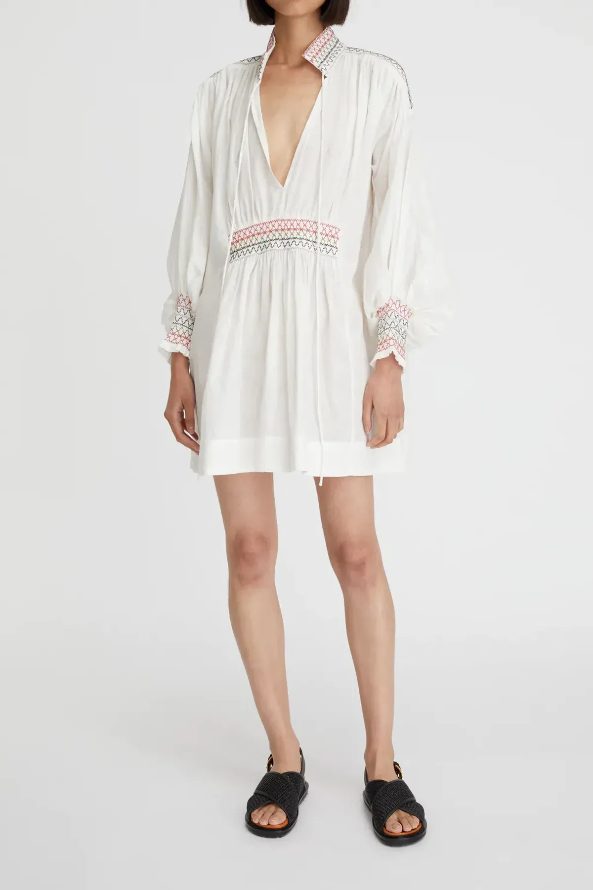 Lee Mathews Blossom Mini Dress White Size AU 8 - Image 1