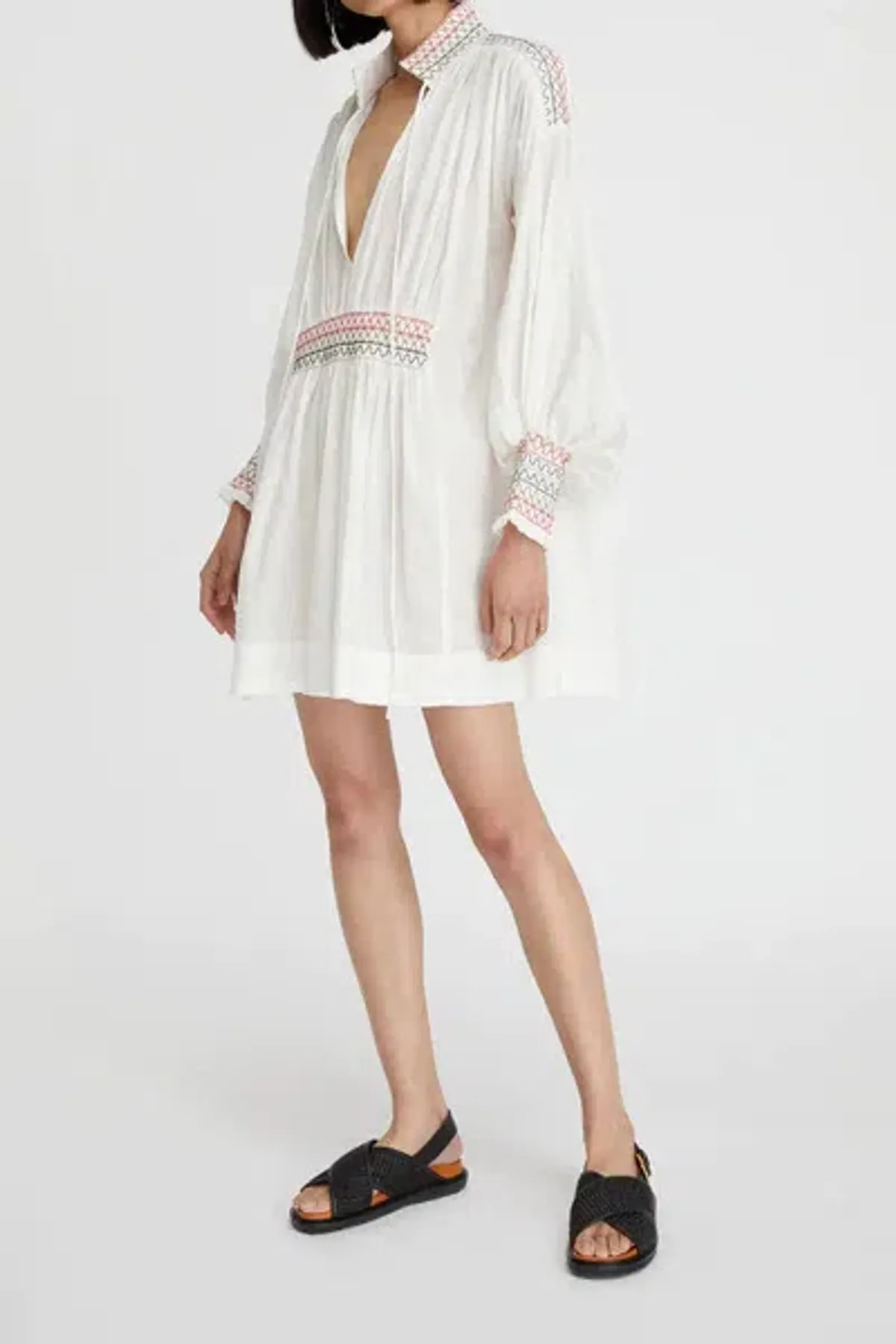 Lee Mathews Blossom Mini Dress White Size AU 8 - Image 2