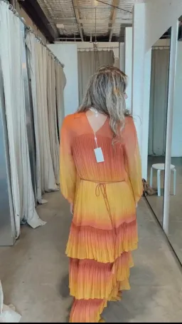 Zimmermann Postcard Tiered Gown Ombre Sunshine Size 1 / AU 10 for rent on The Volte - image 2