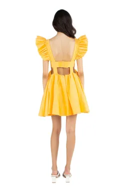 Aje Midsummer Mini Dress Orange Size 8 for rent on The Volte - image 3