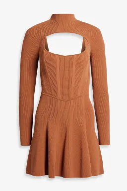 Dion Lee Stirrup Corset Mini Dress Tan Size 12 for rent on The Volte - image 4