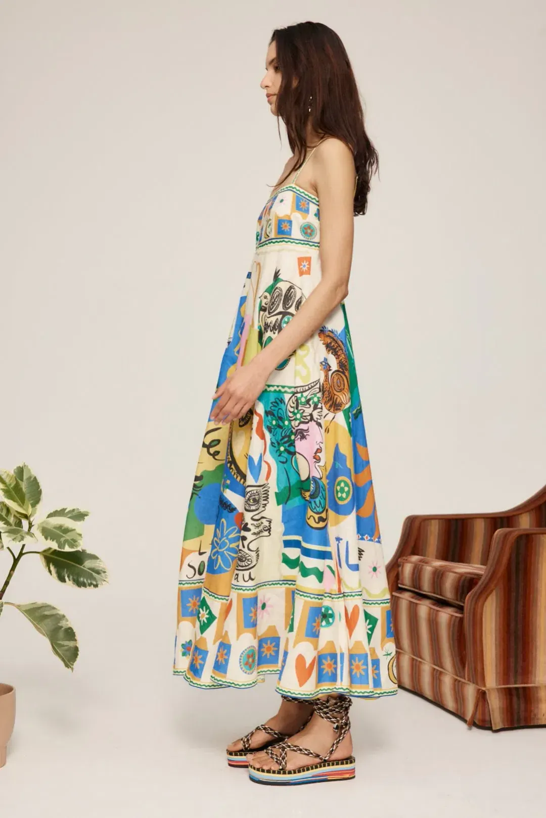 Alemais Soleil Sundress Print Size 8 for rent on The Volte - main image