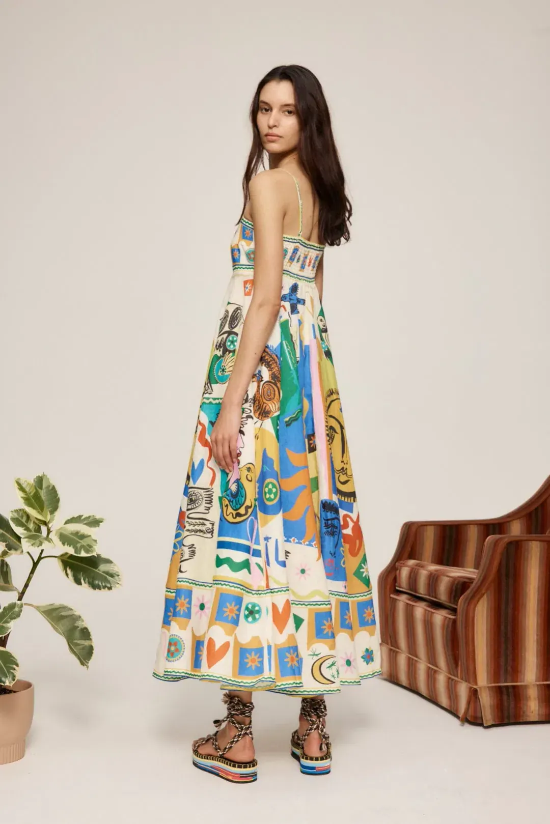 Alemais Soleil Sundress Print Size 8 for rent on The Volte - main image
