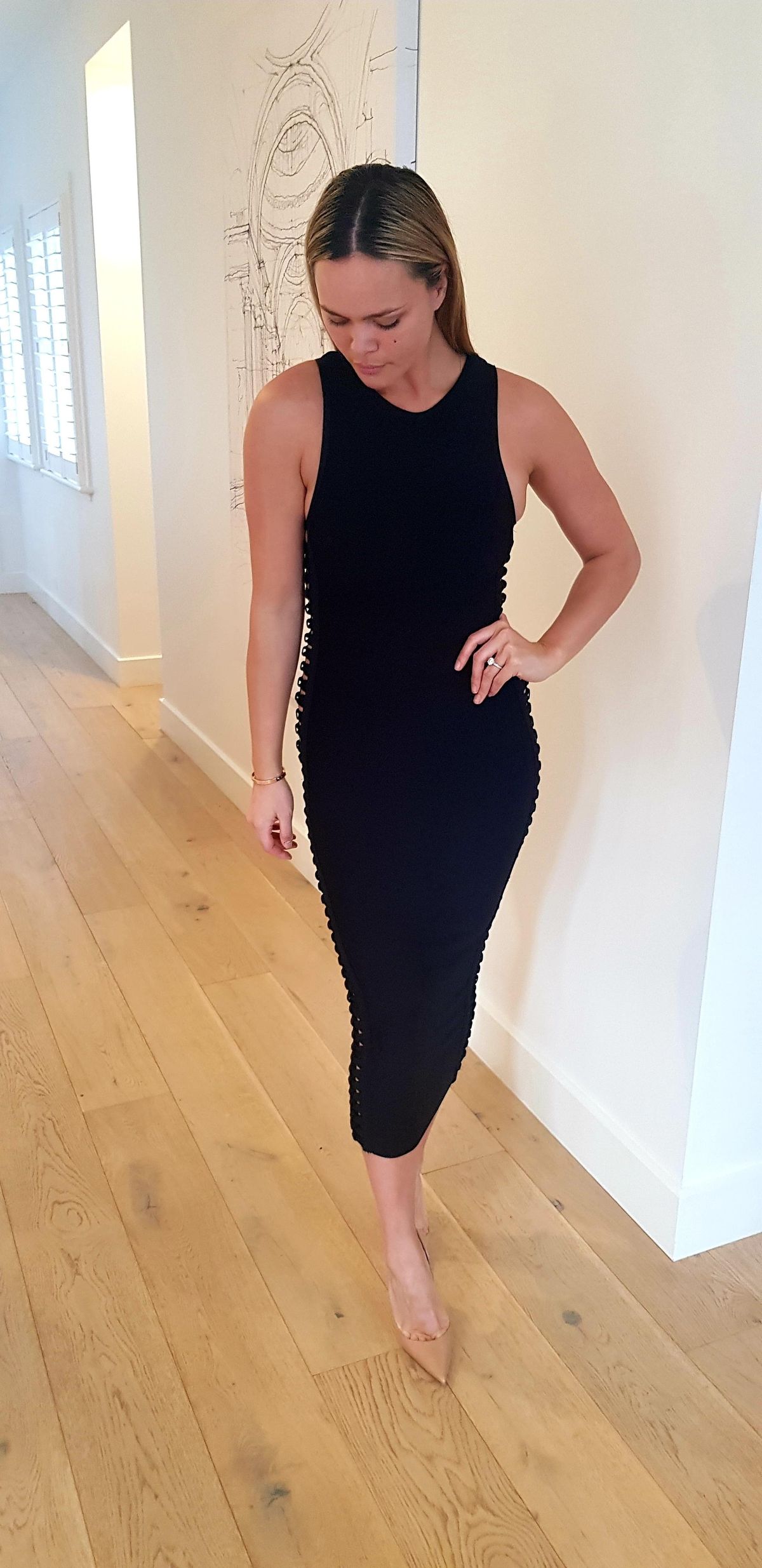 House of CB Martinique Bandage Midi Dress Black Size 8 - Image 1