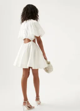 AJE Henriette Cut Out Mini Dress White Size 8 for rent on The Volte - image 2