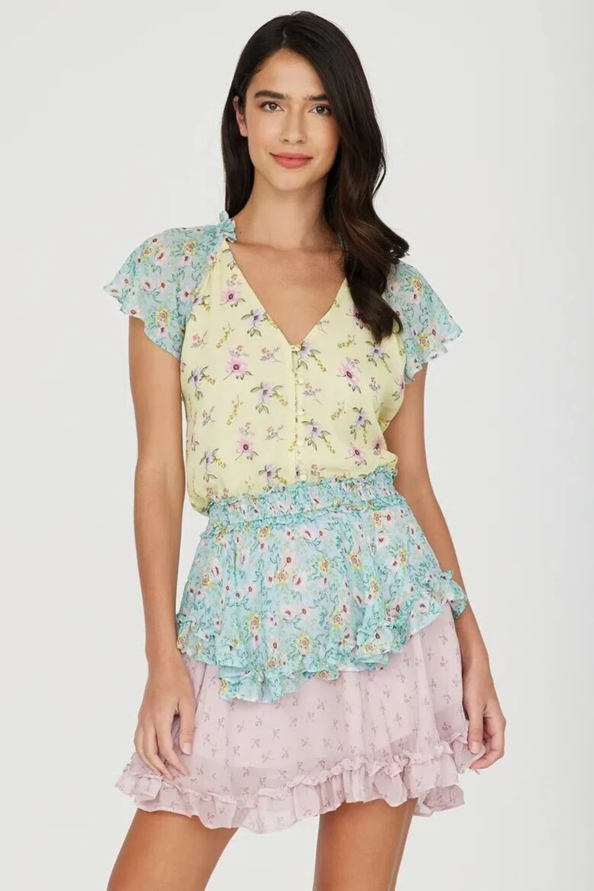 Yumi Kim Milly Dress Multi Floral Size S/AU 10 - Image 2