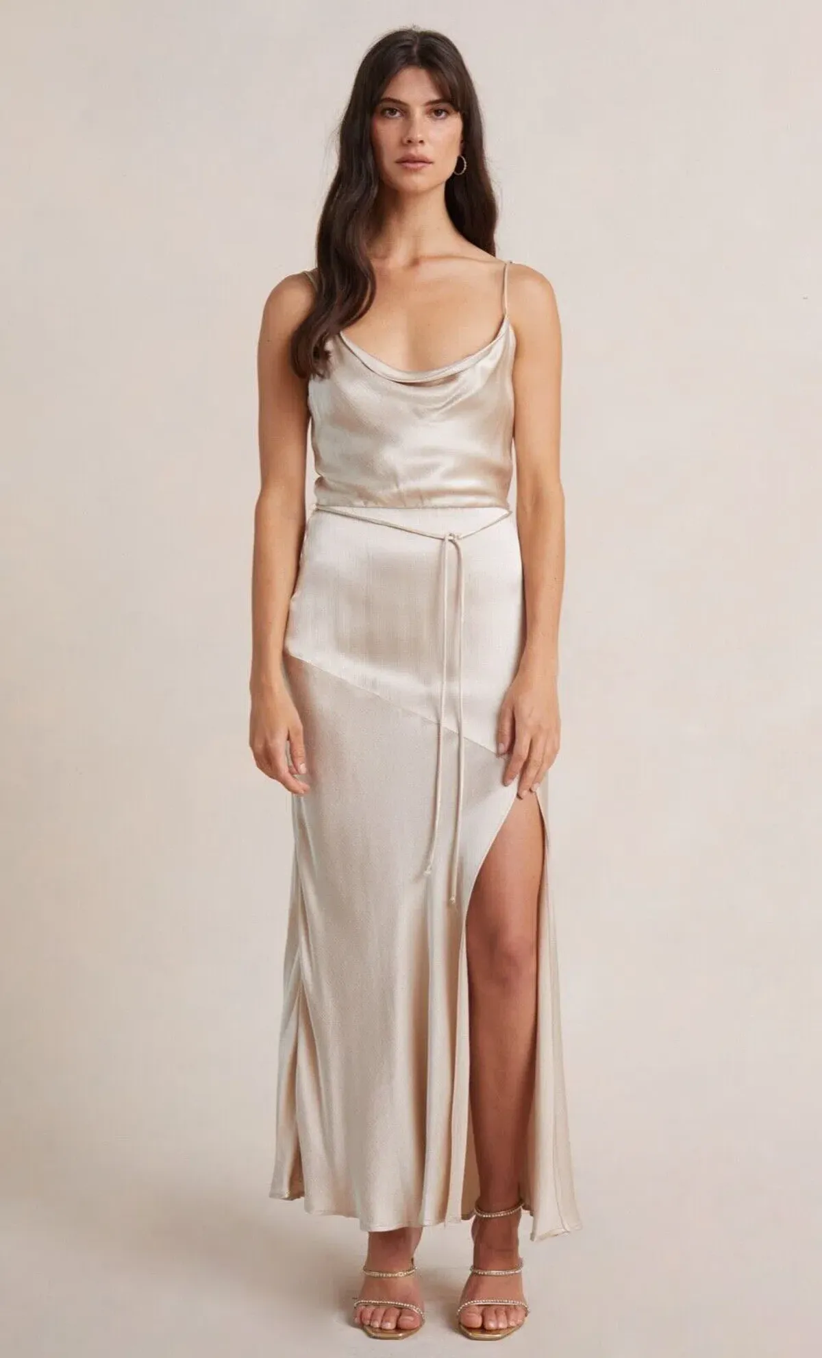 Bec & Bridge Moon Dance Midi Dress Sand Size 8 / S - Image 1