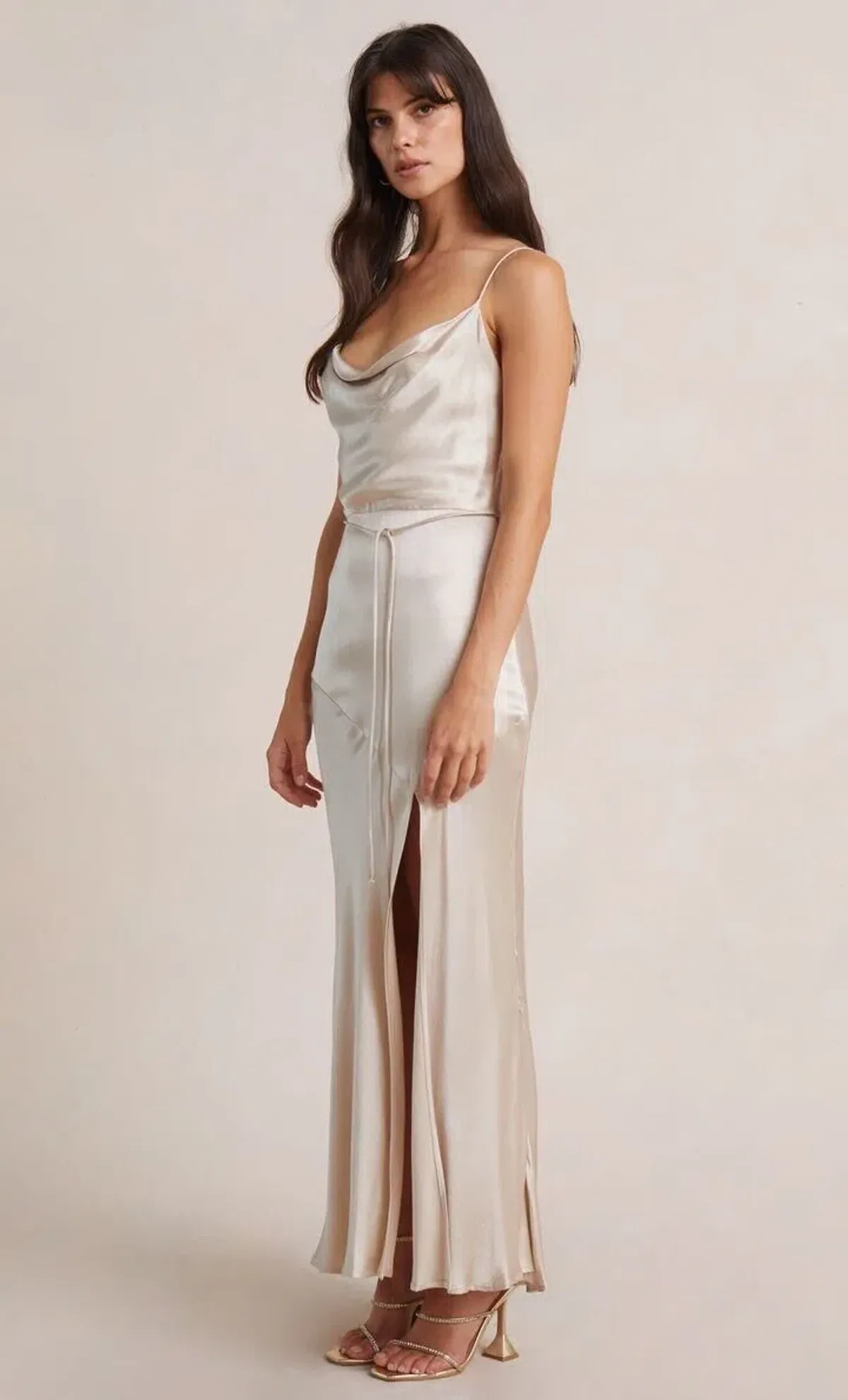 Bec & Bridge Moon Dance Midi Dress Sand Size 8 / S - Image 2