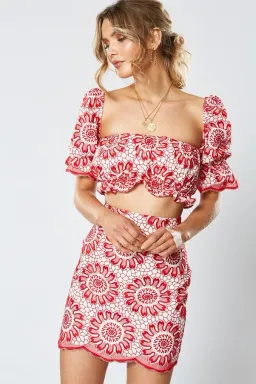 Winona Calypso Set Red Print Size 8 for rent on The Volte - image 3
