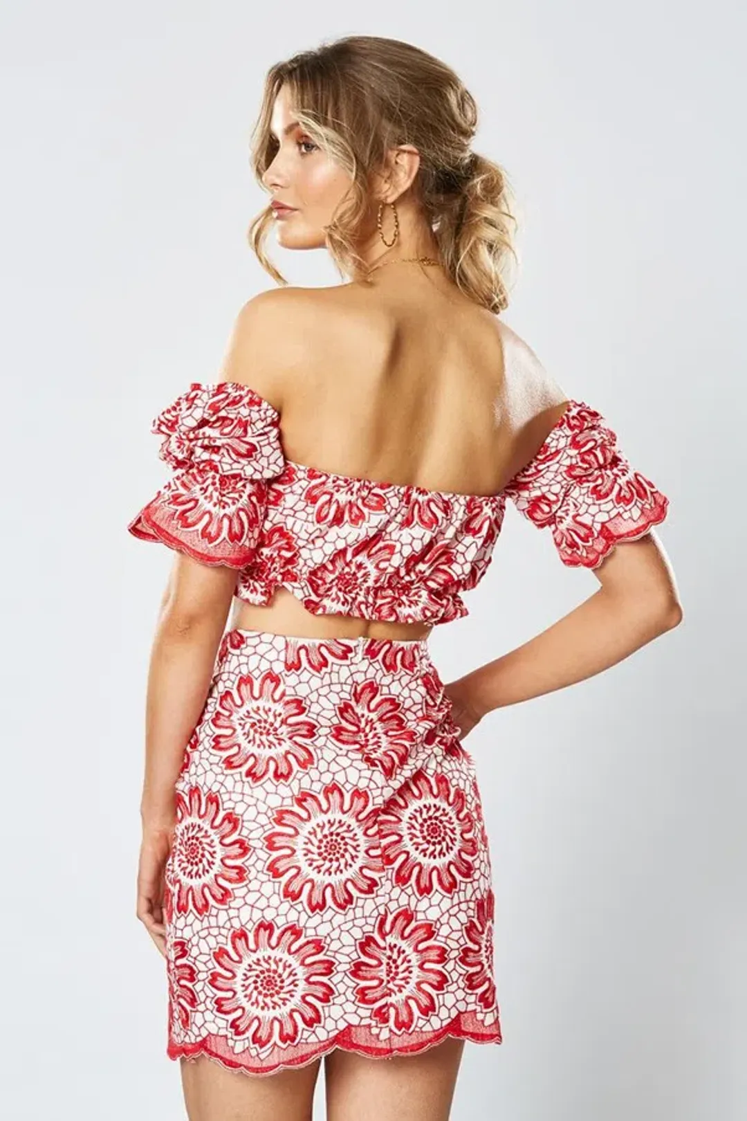 Winona Calypso Set Red Print Size 8 for rent on The Volte - main image