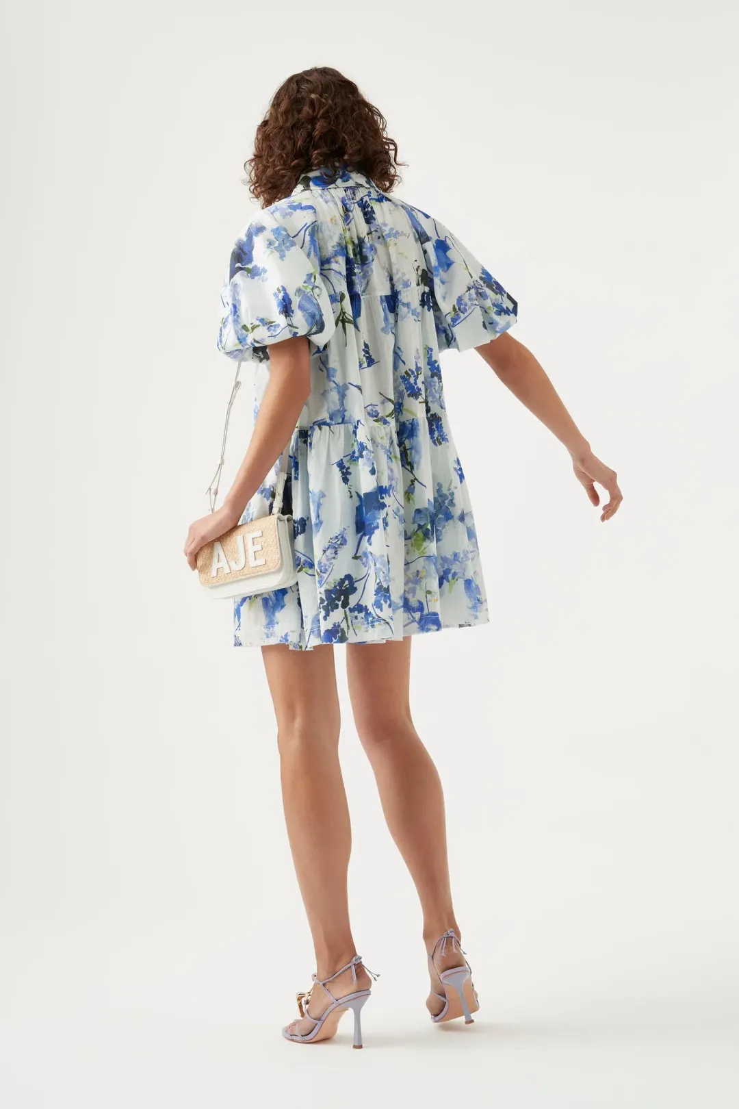 Aje Pablo Mini Dress Lavender Floral Size 14 for rent on The Volte - main image