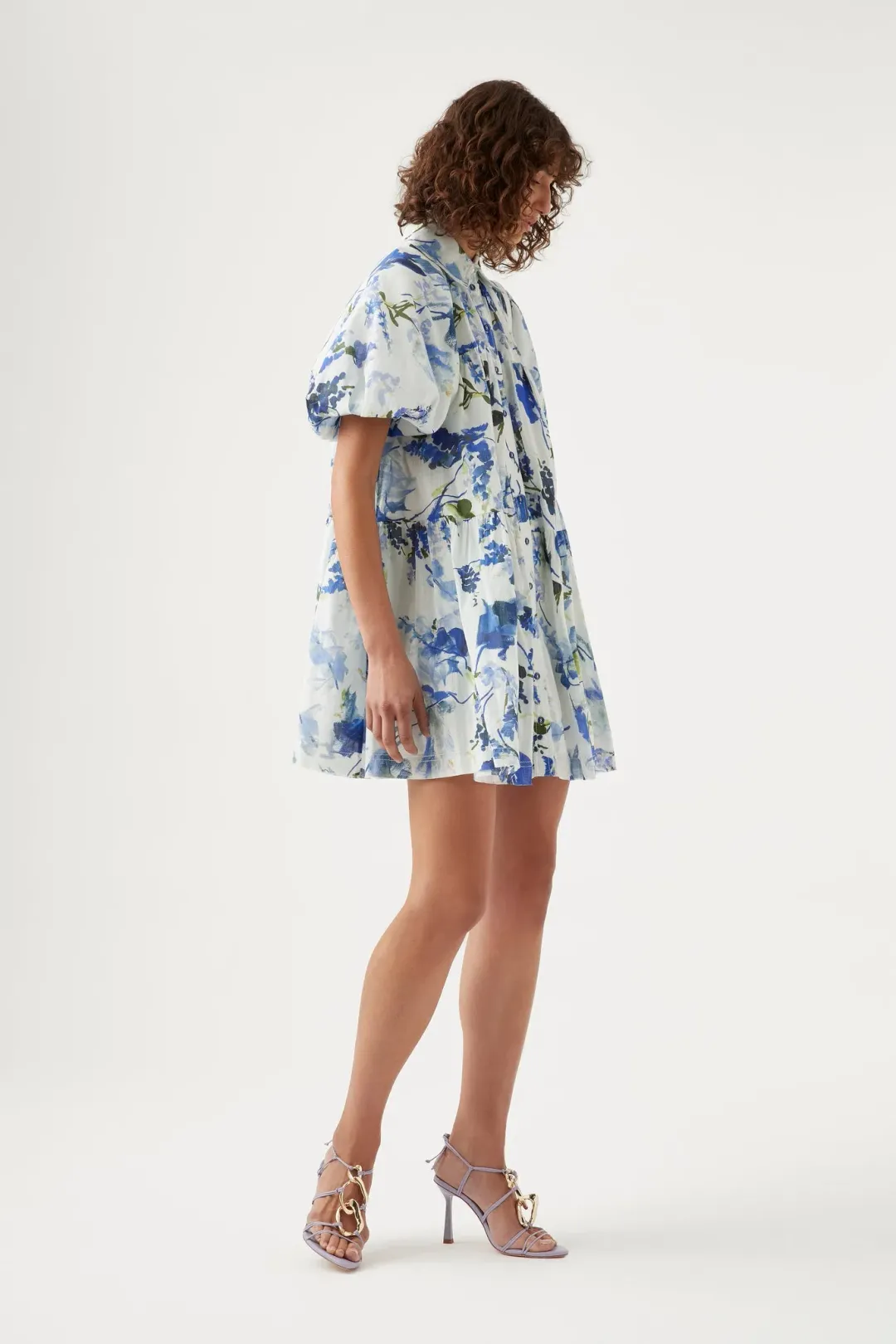 Aje Pablo Mini Dress Lavender Floral Size 14 for rent on The Volte - main image