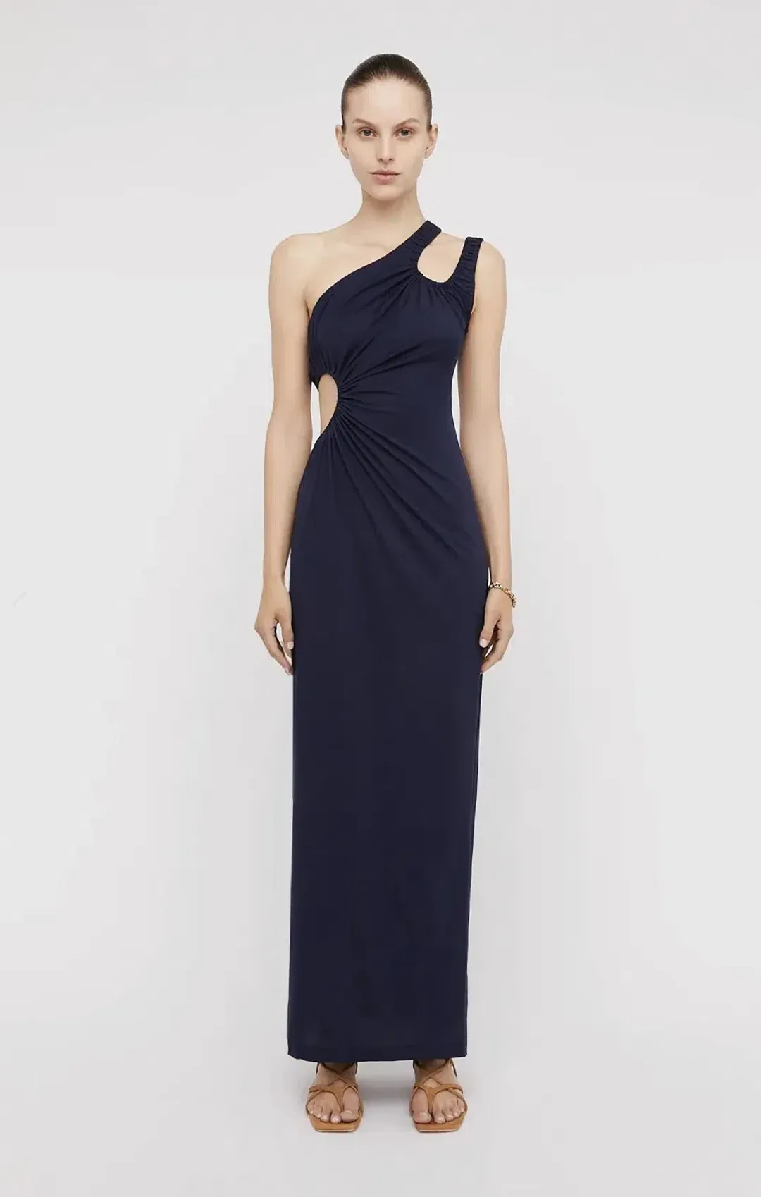 Scanlan Theodore Mercerised Cotton Dress Navy Size 8 for rent on The Volte - main image