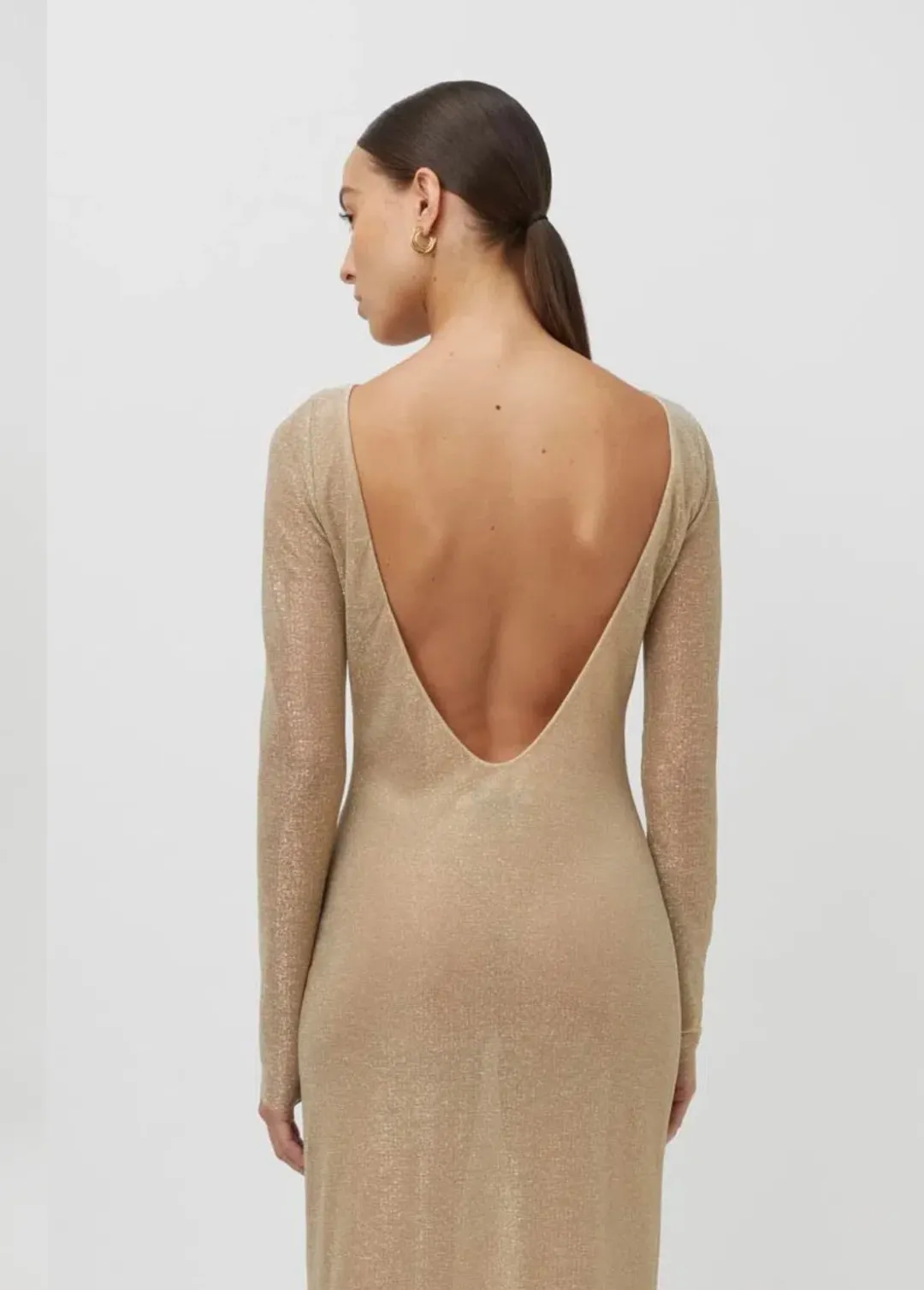 Camilla and Marc Ibiza Maxi Dress Gold Size 8 for rent on The Volte - main image