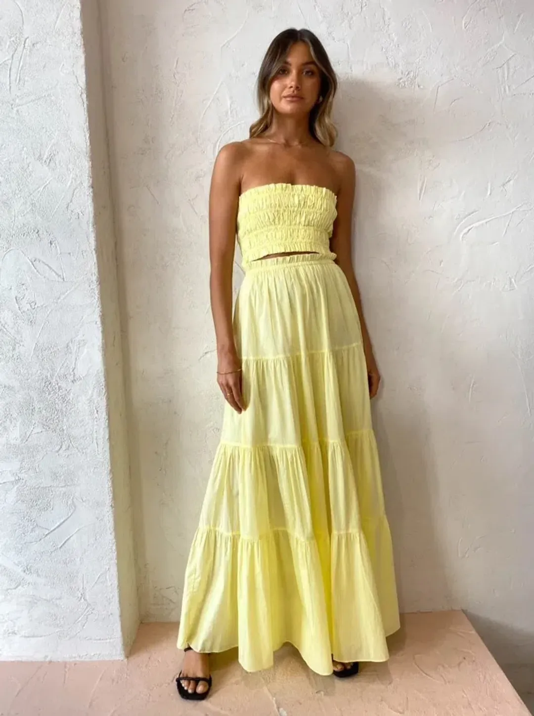 Steele Parasol Skirt & Paradise Top Set Yellow Size 6 for rent on The Volte - main image