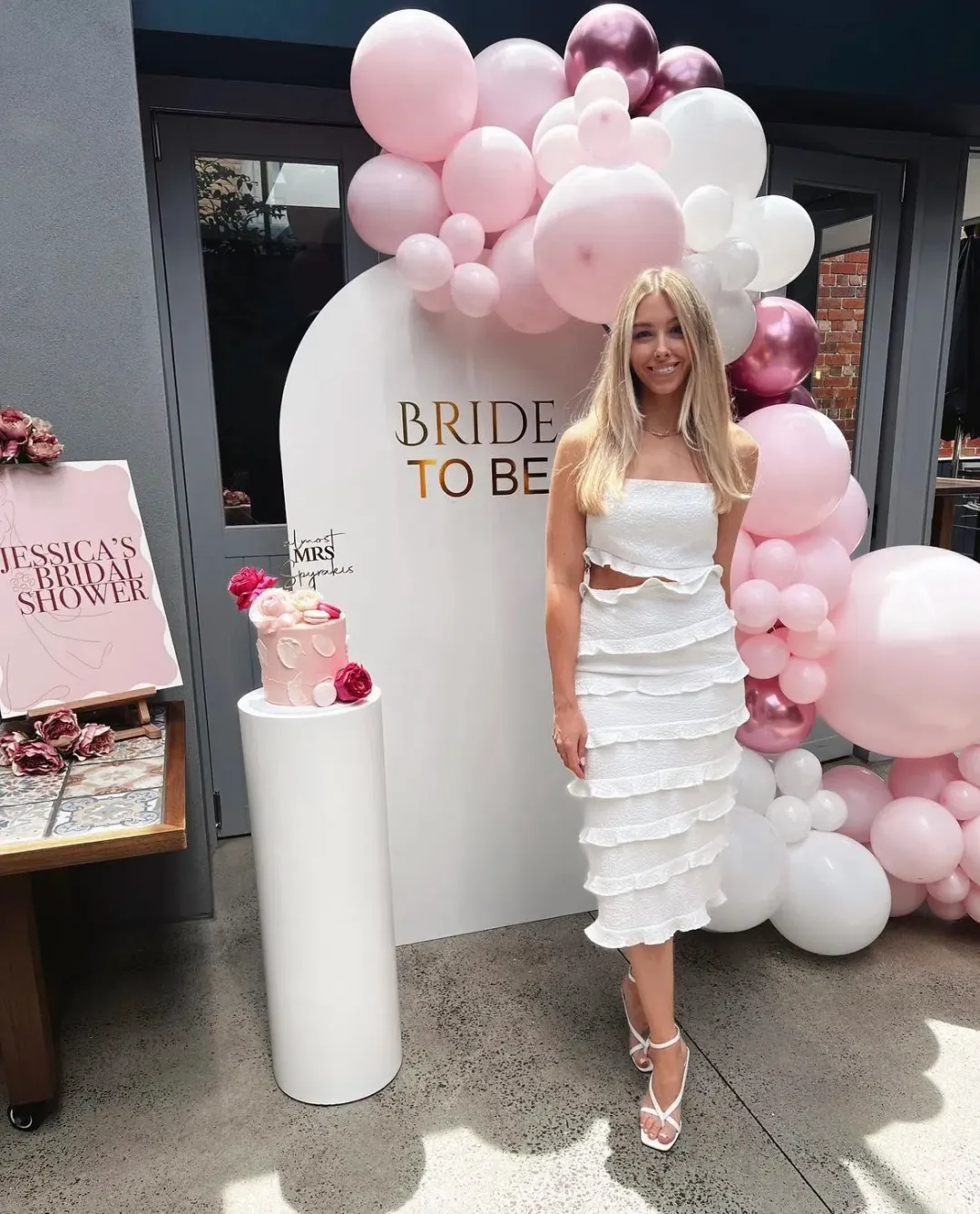 By Nicola Halo Midi Dress White Size 10 for rent on The Volte - main image