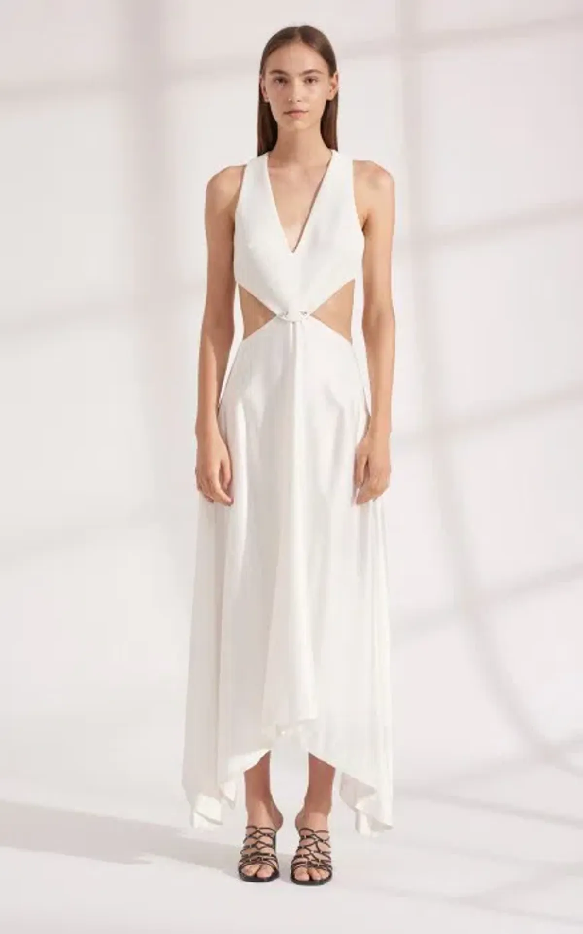 Dion Lee Transfer Suspend Dress In Ivory / White Size AU 6 for rent on The Volte - main image