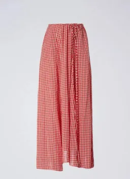 Scanlan And Theodore Gingham Drawcord Set Red (One Size Fits All) for rent on The Volte - image 5