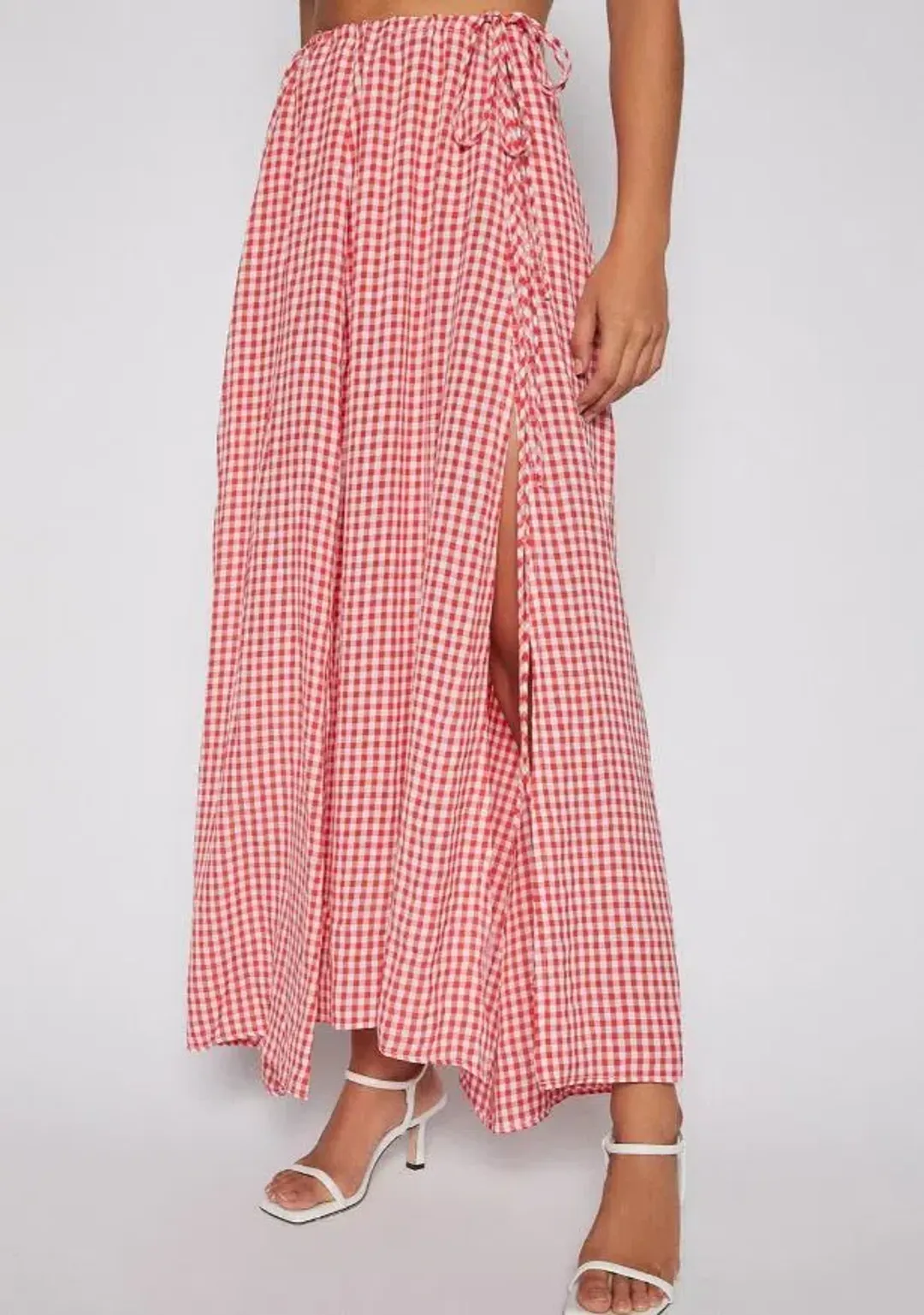 Scanlan And Theodore Gingham Drawcord Set Red (One Size Fits All) for rent on The Volte - main image