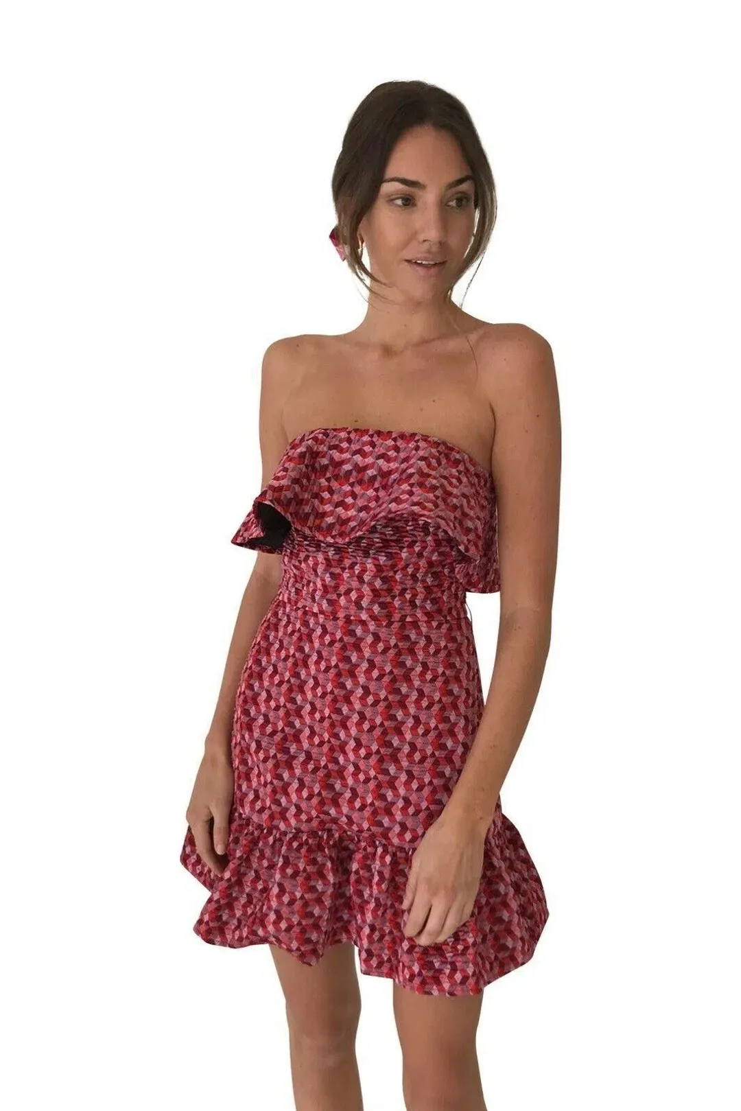 Atoir A Beautiful Mind Dress Multi Red Size AU 8 for rent on The Volte - main image