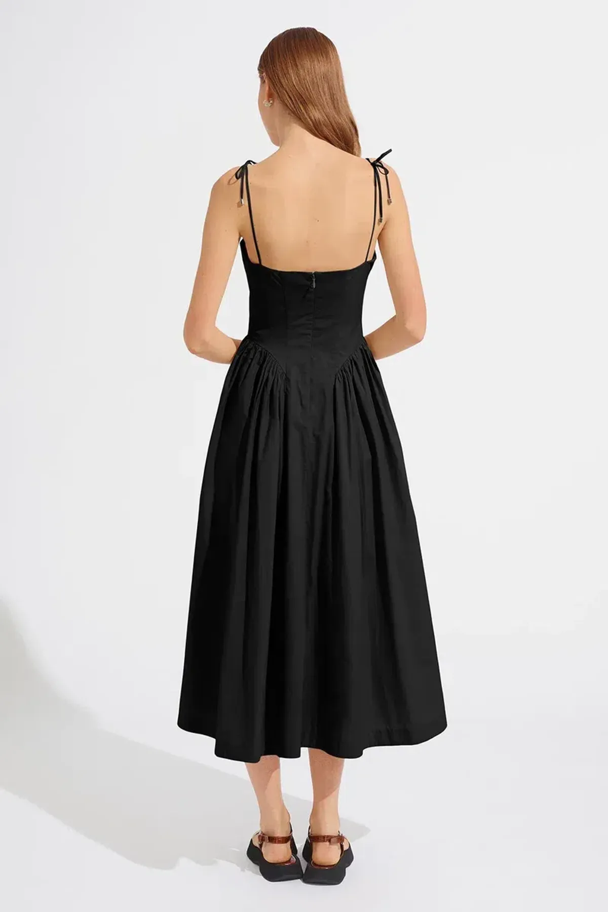 Steele the Label Midi Black Kate Dress in Black Ink Size 8 - Image 4