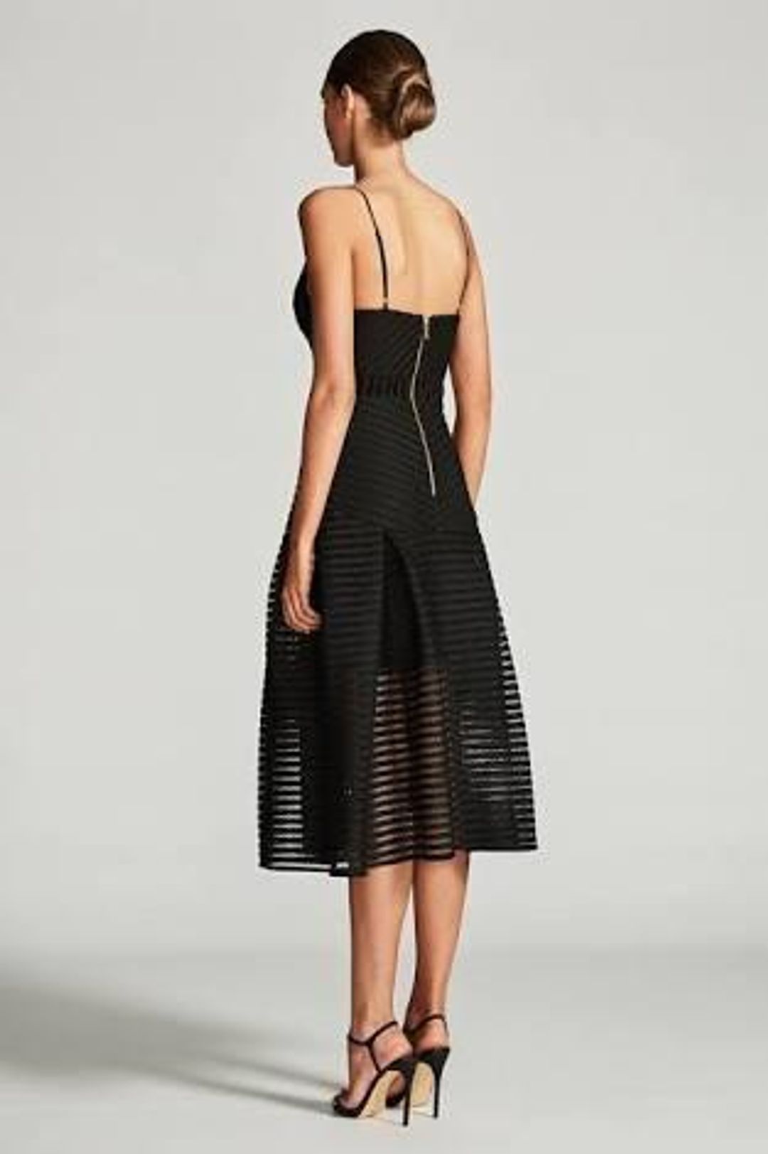 Shona Joy Pegasus Pleated Cocktail Midi Dress for rent on The Volte - main image