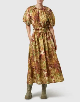 Ministry Of Style Re-Rooted Maxi Dress Brown Size AU 14 for rent on The Volte - image 1